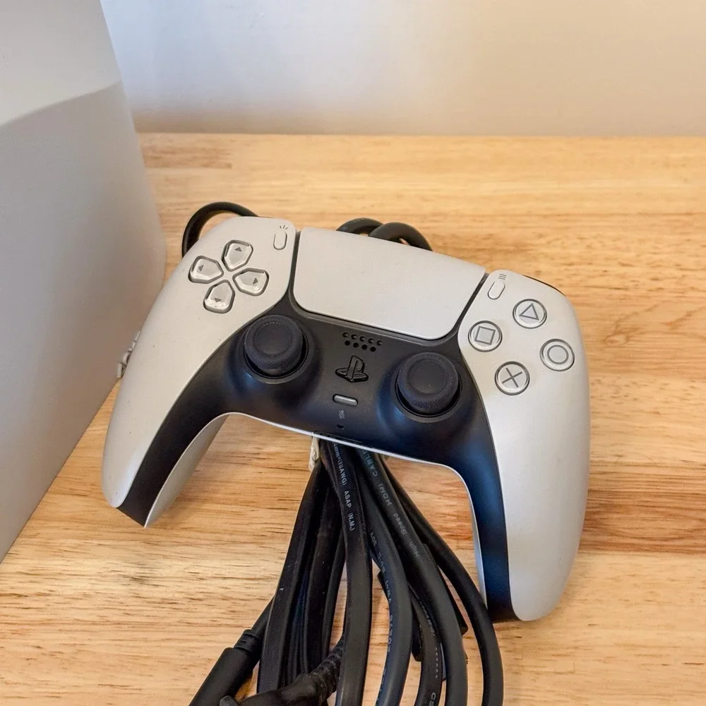 Sony PlayStation 5 PS5 Slim Disc Edition 1TB Console White DualSense Controller
